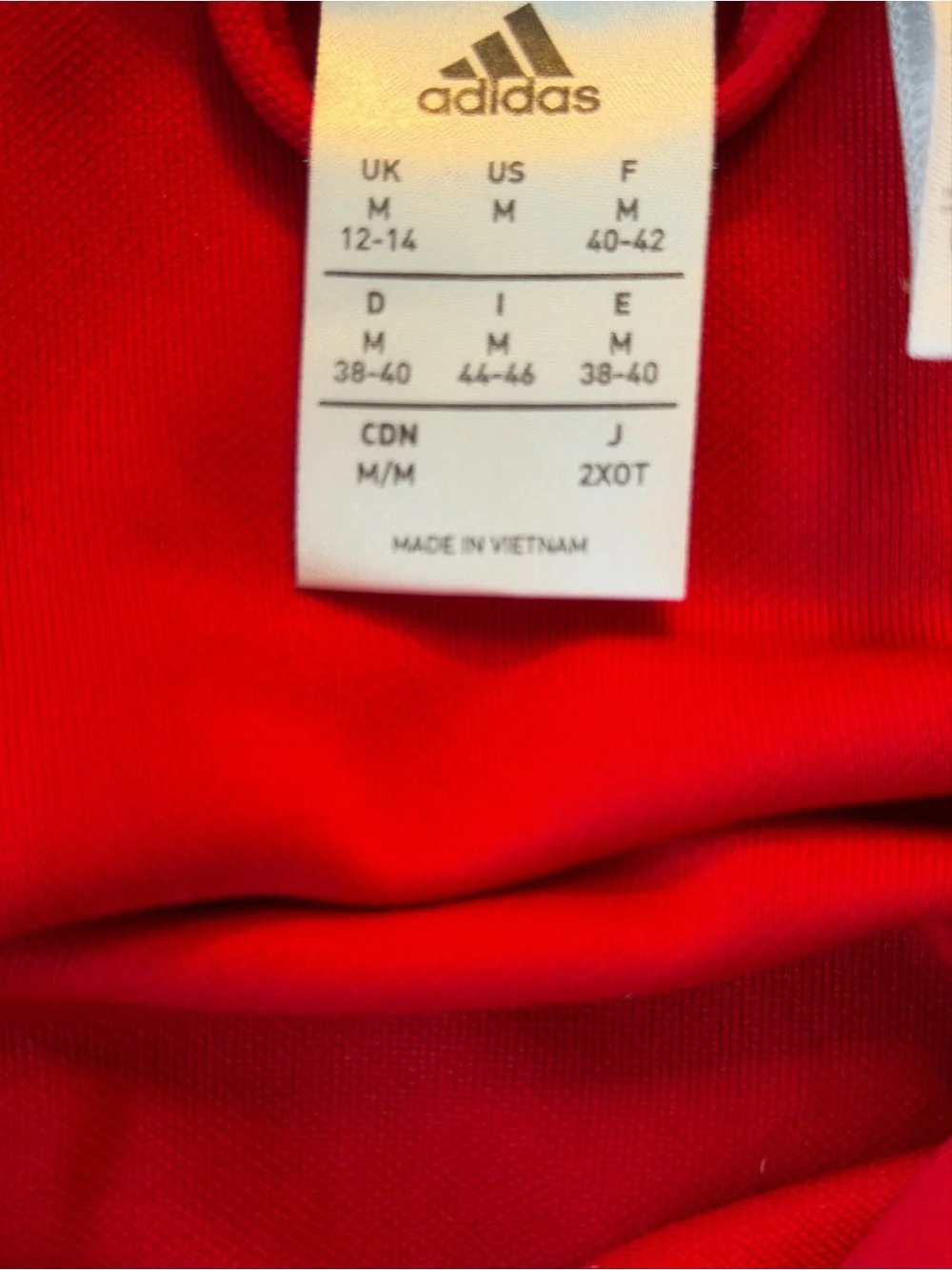Adidas Red Athletic Jacket with Logo Youth Size 12-14